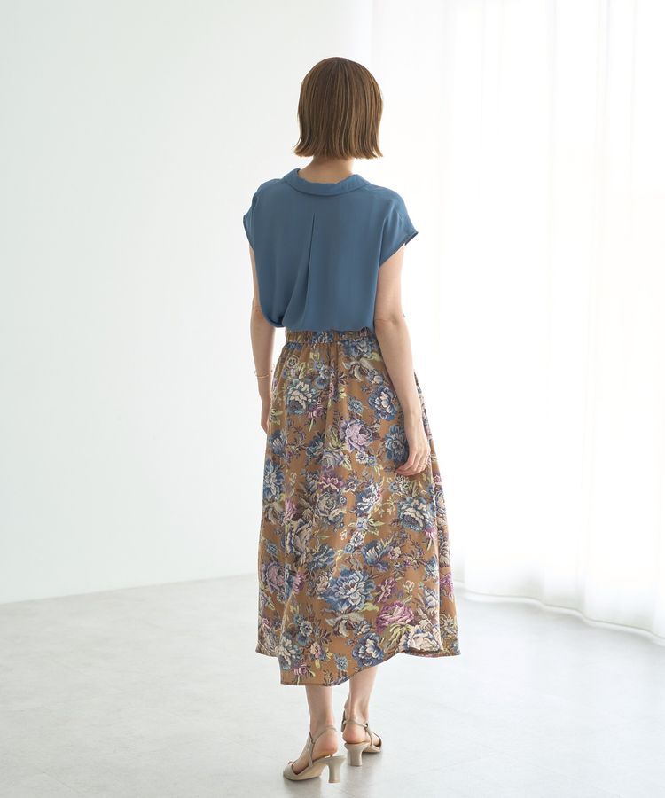YECCA VECCA「ゴブラン柄フレアスカート」|フレア|