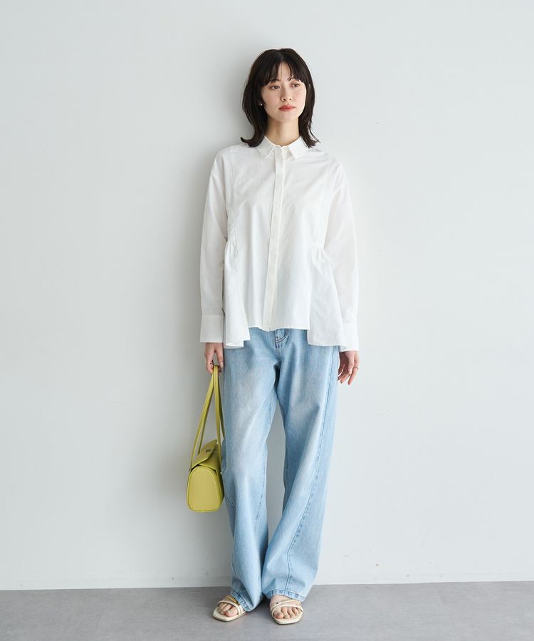 YECCA VECCA「ペプラムギャザーシャツ」|シャツ・ブラウス|