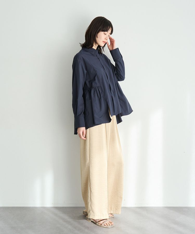YECCA VECCA「ペプラムギャザーシャツ」|シャツ・ブラウス|