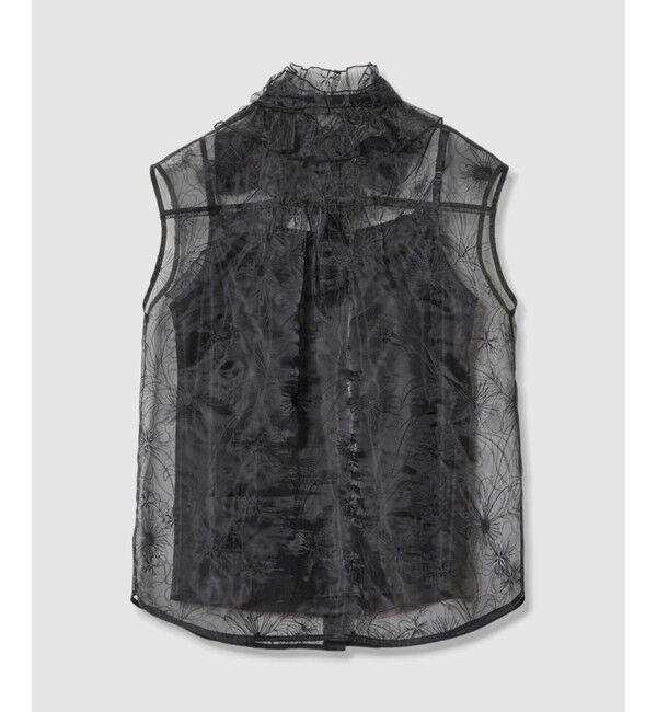 LOULOU WILLOUGHBY「【LOULOU WILLOUGHBY】オーガンジーフラワー刺繍ブラウス」|シャツ・ブラウス|