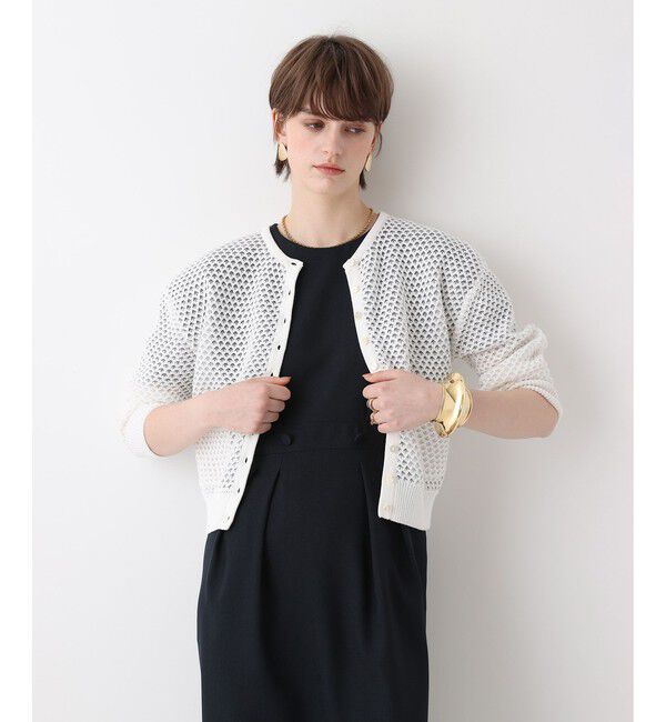 allureville「透かし編みカーディガン」|カーディガン|