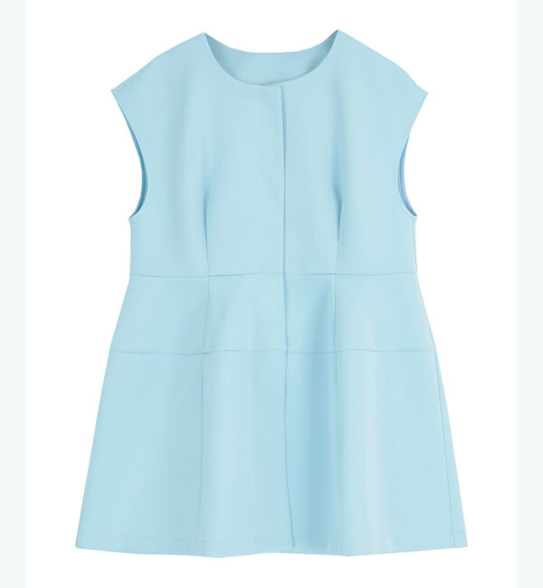 ur's「ボンディングペプラムトップス/ジレ」|ベスト・ジレ|ライトブルー