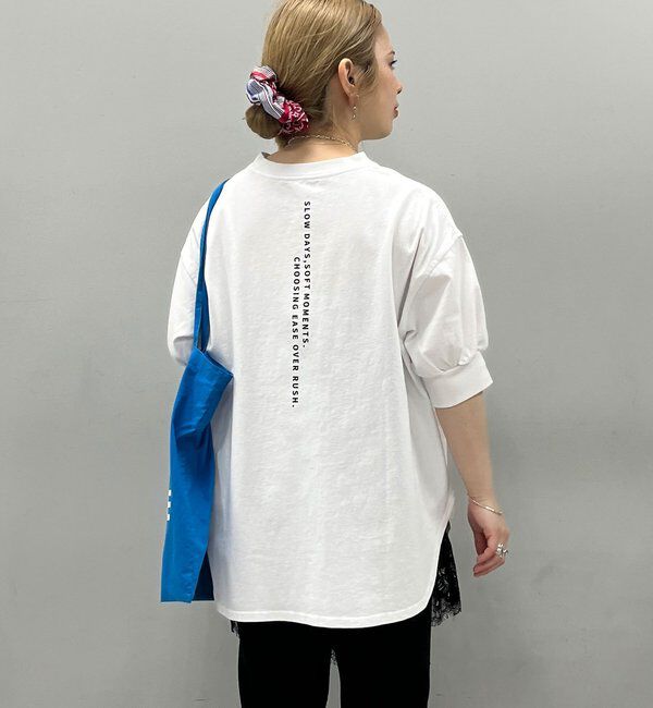  「【＠yns628企画】ロゴ刺繍&times;プリント チュニックTシャツ」|Tシャツ・カットソー|