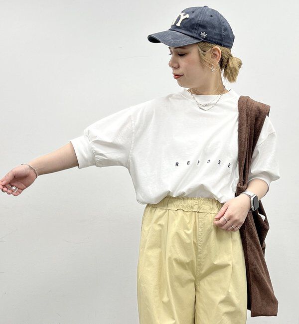  「【＠yns628企画】ロゴ刺繍&times;プリント チュニックTシャツ」|Tシャツ・カットソー|