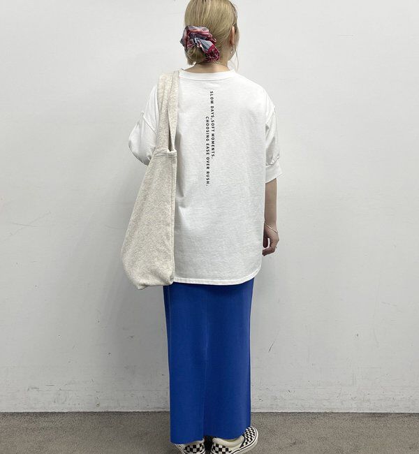  「【＠yns628企画】ロゴ刺繍&times;プリント チュニックTシャツ」|Tシャツ・カットソー|