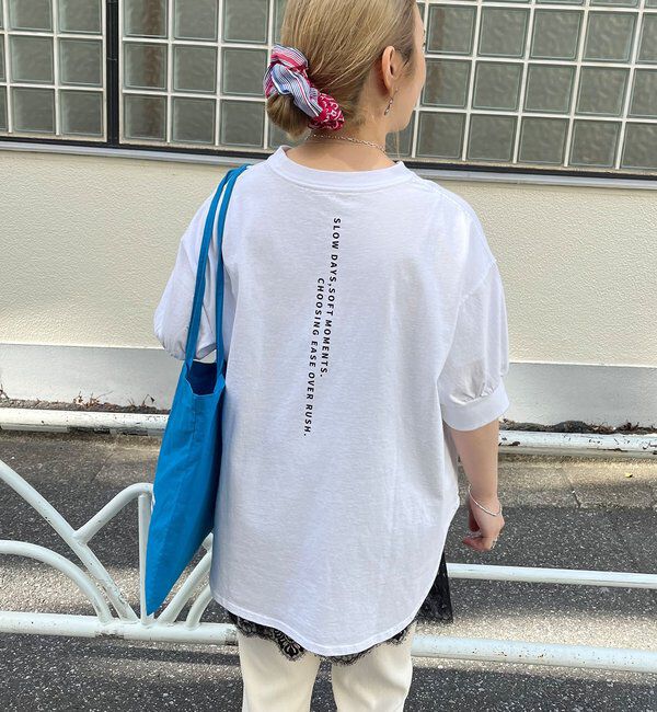  「【＠yns628企画】ロゴ刺繍&times;プリント チュニックTシャツ」|Tシャツ・カットソー|