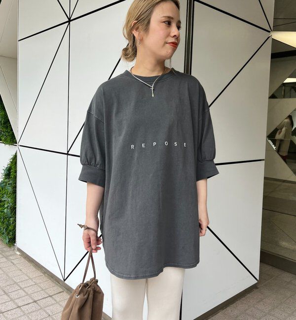  「【＠yns628企画】ロゴ刺繍&times;プリント チュニックTシャツ」|Tシャツ・カットソー|