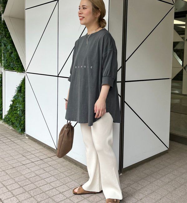  「【＠yns628企画】ロゴ刺繍&times;プリント チュニックTシャツ」|Tシャツ・カットソー|