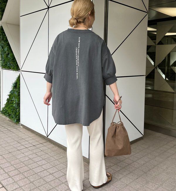  「【＠yns628企画】ロゴ刺繍&times;プリント チュニックTシャツ」|Tシャツ・カットソー|