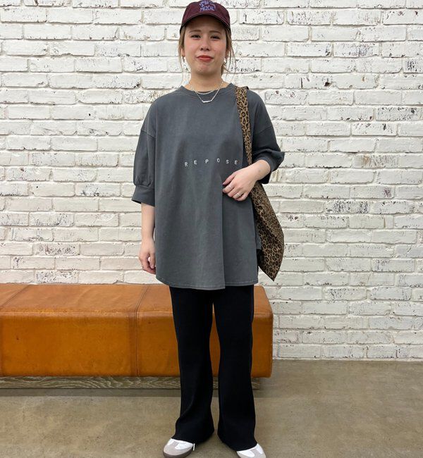  「【＠yns628企画】ロゴ刺繍&times;プリント チュニックTシャツ」|Tシャツ・カットソー|