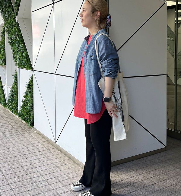  「【＠yns628企画】ロゴ刺繍&times;プリント チュニックTシャツ」|Tシャツ・カットソー|