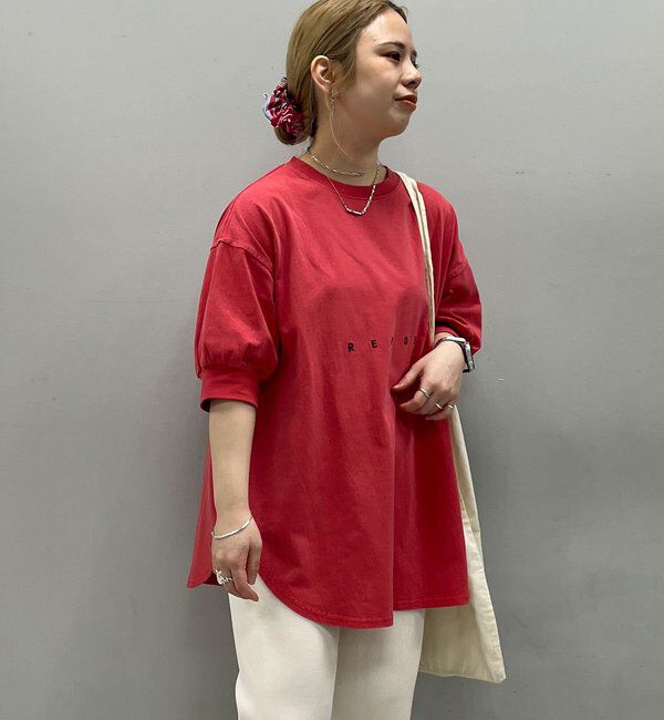  「【＠yns628企画】ロゴ刺繍&times;プリント チュニックTシャツ」|Tシャツ・カットソー|