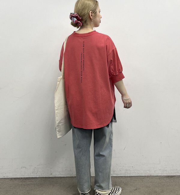  「【＠yns628企画】ロゴ刺繍&times;プリント チュニックTシャツ」|Tシャツ・カットソー|