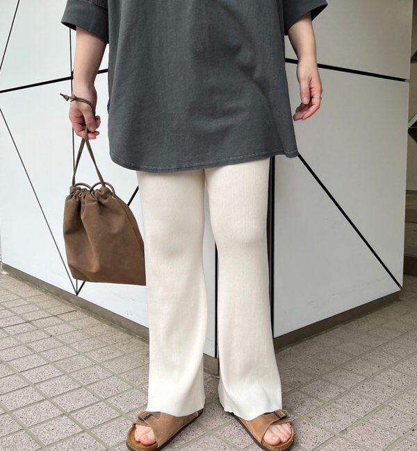  「【＠yns628企画】リブニット微フレアパンツ」|その他|