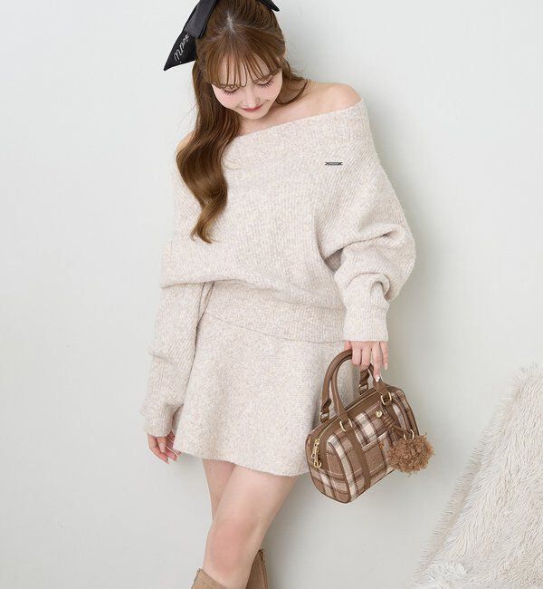  「オフショルニットセットアップ」|ワンピース|