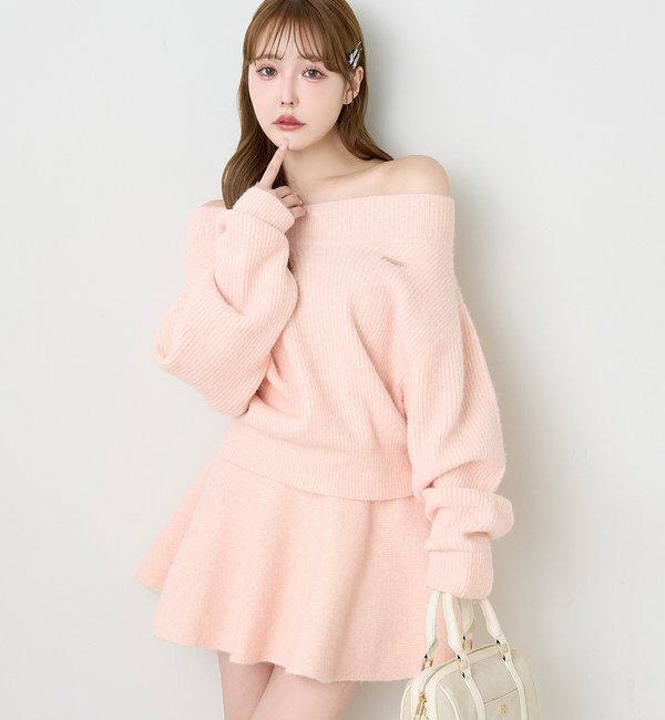  「オフショルニットセットアップ」|ワンピース|