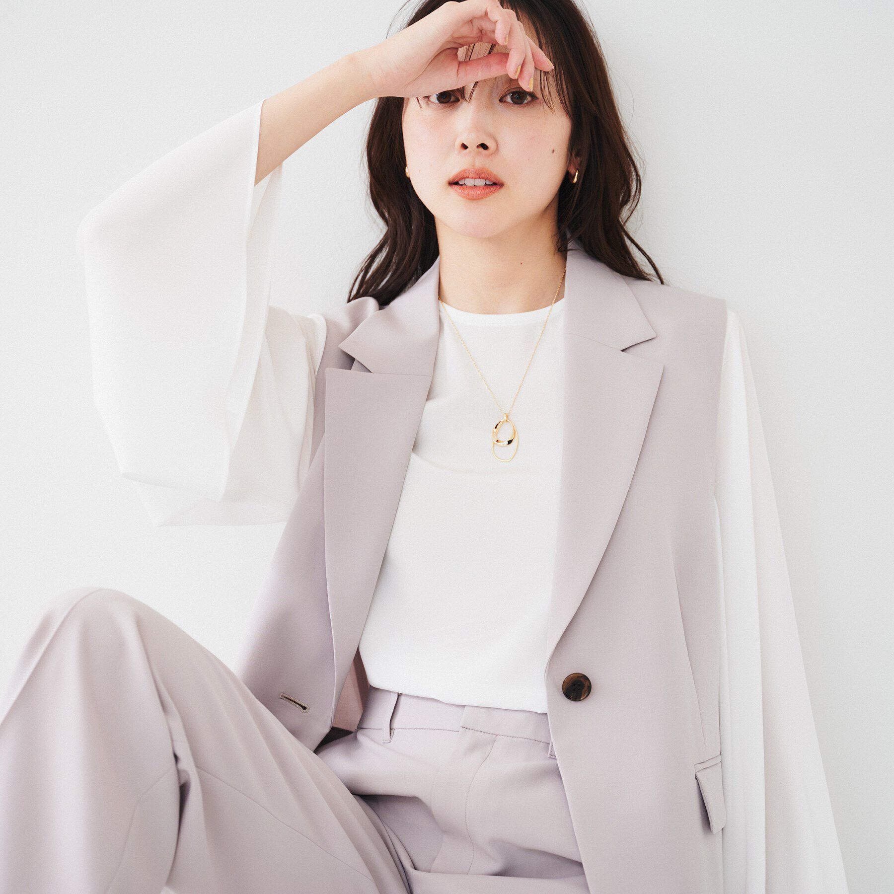 UNTITLED「ライトダブルリングネックレス」|ネックレス|