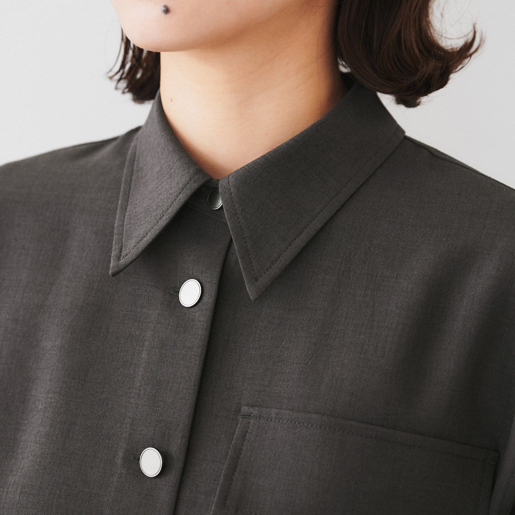 UNTITLED「【朝比奈 彩&times;Oggi&times;UNTITLED スペシャルコラボ】シャツカラーオールインワン」|オールインワン|