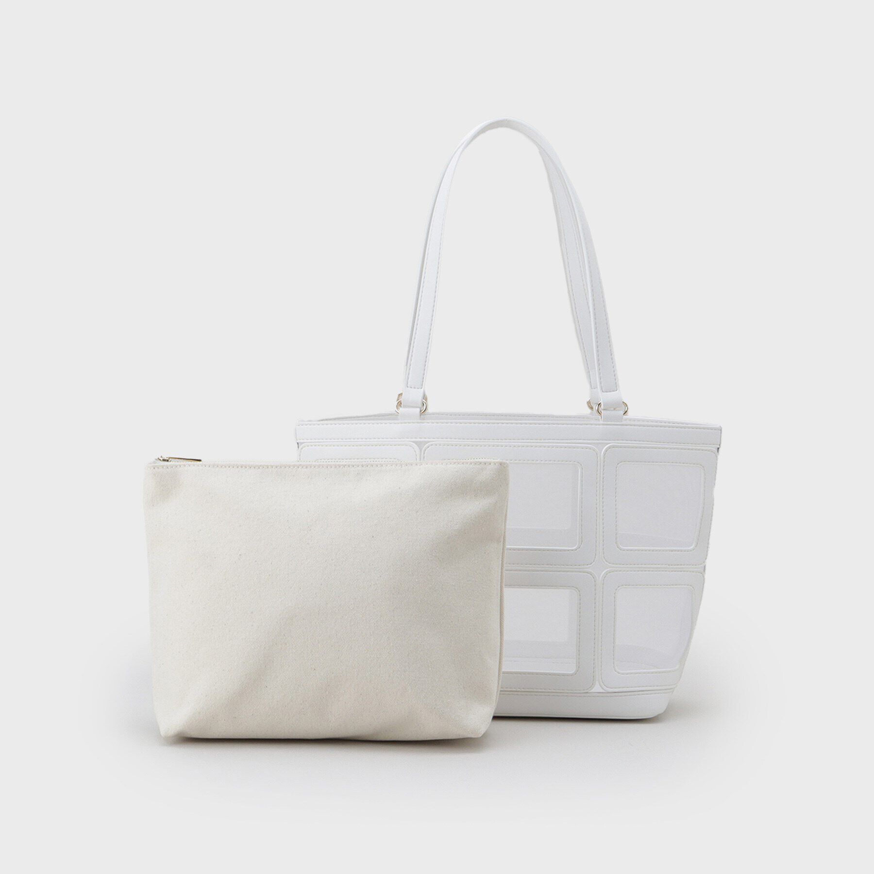 UNTITLED「チュールカットワークトート」|トートバッグ|