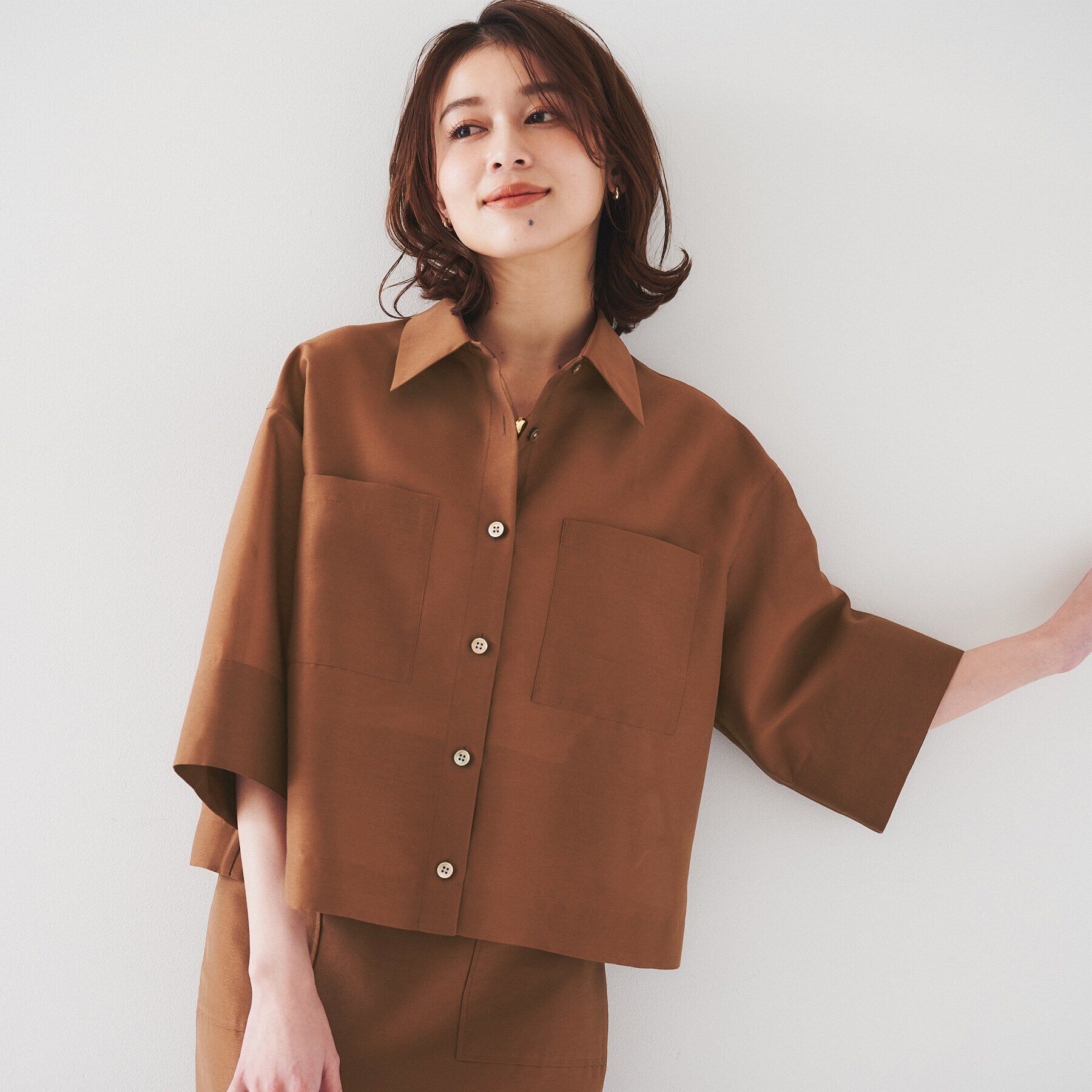 UNTITLED「【セットアップ可能】オーガンジーボクシーシャツ」|シャツ・ブラウス|