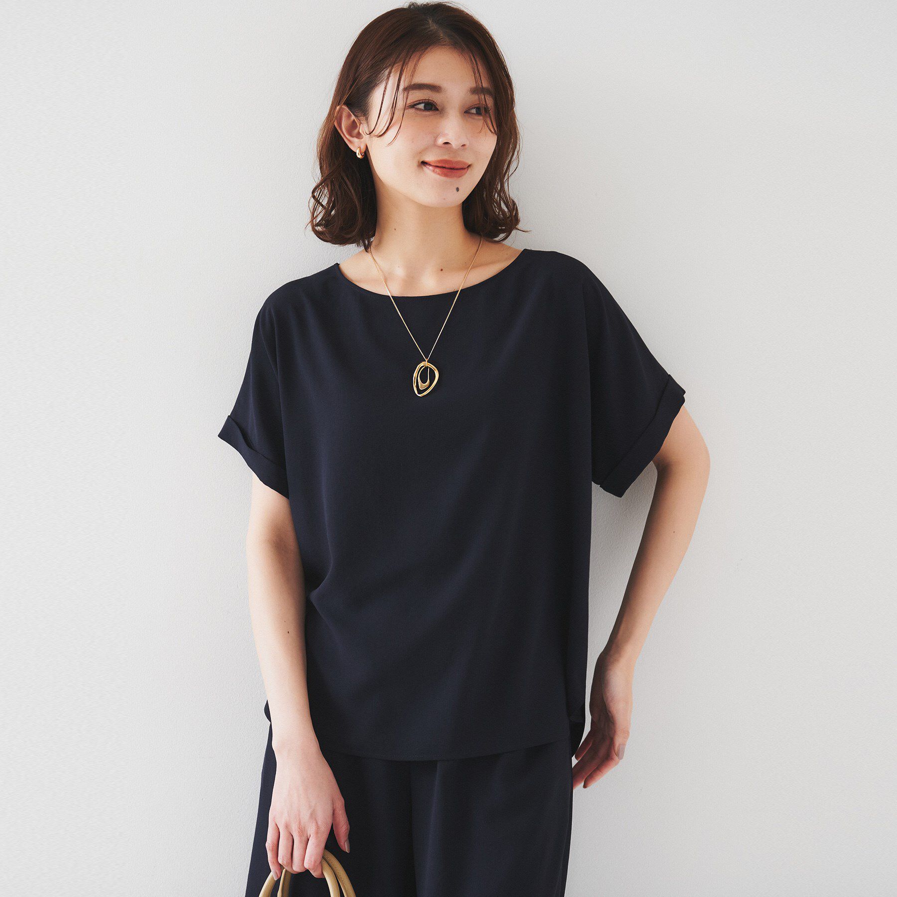 UNTITLED「【セットアップ可/接触冷感/イージーケア】リラクミスト　2WAYブラウス」|シャツ・ブラウス|