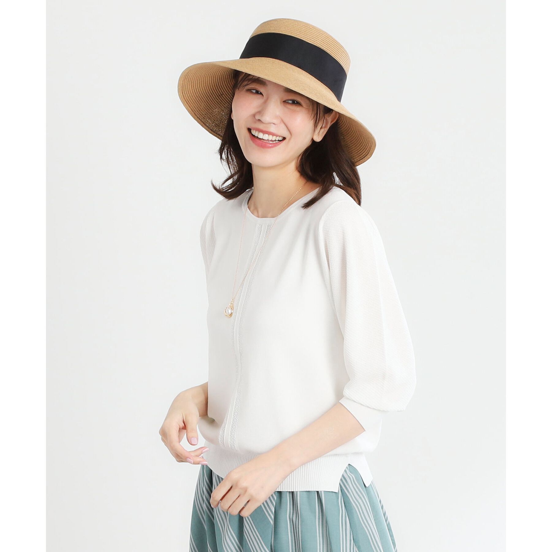 Reflect「【折りたたみ可】リボンデザインハット」|ハット|