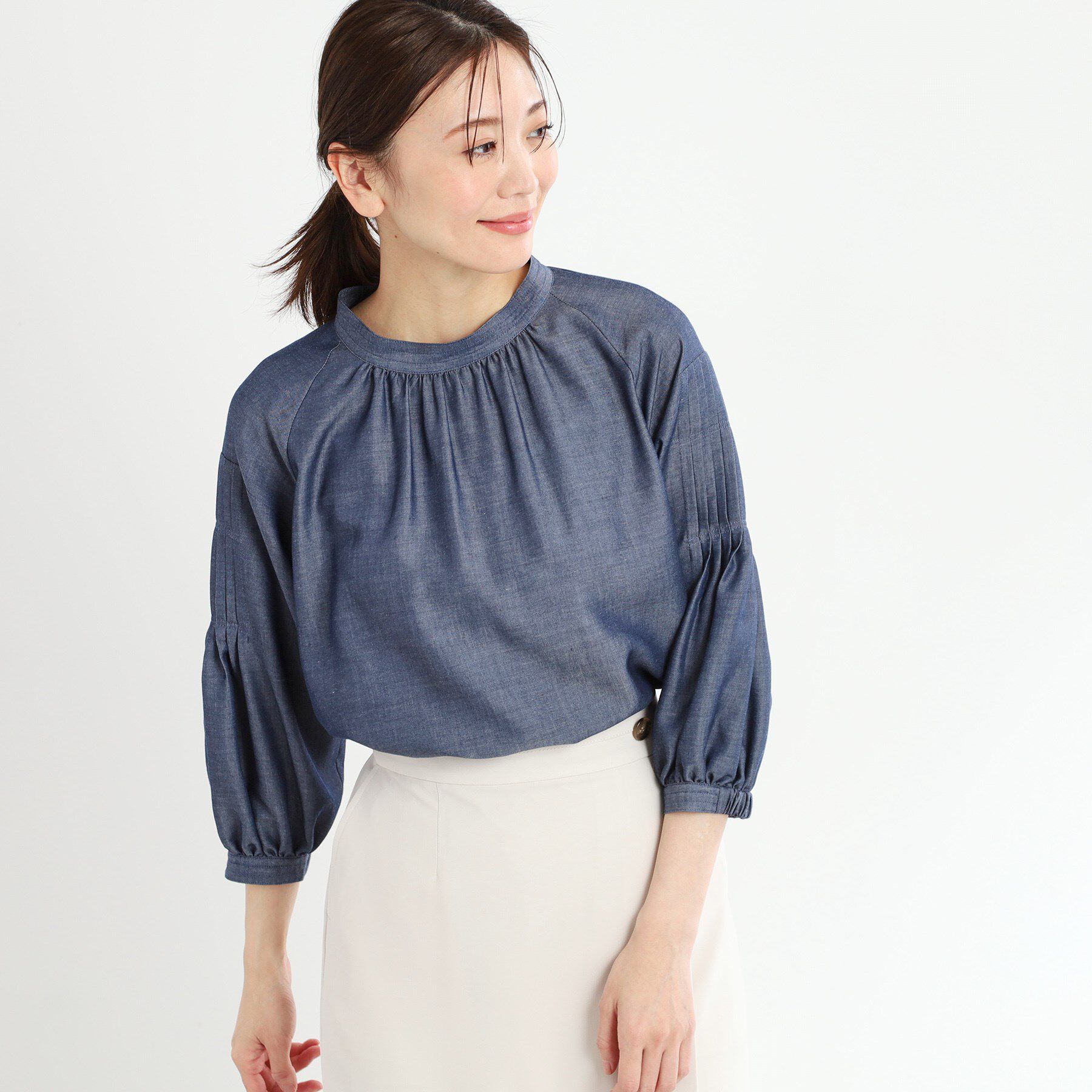 Reflect「【洗える】オフボディシャツブラウス」|シャツ・ブラウス|