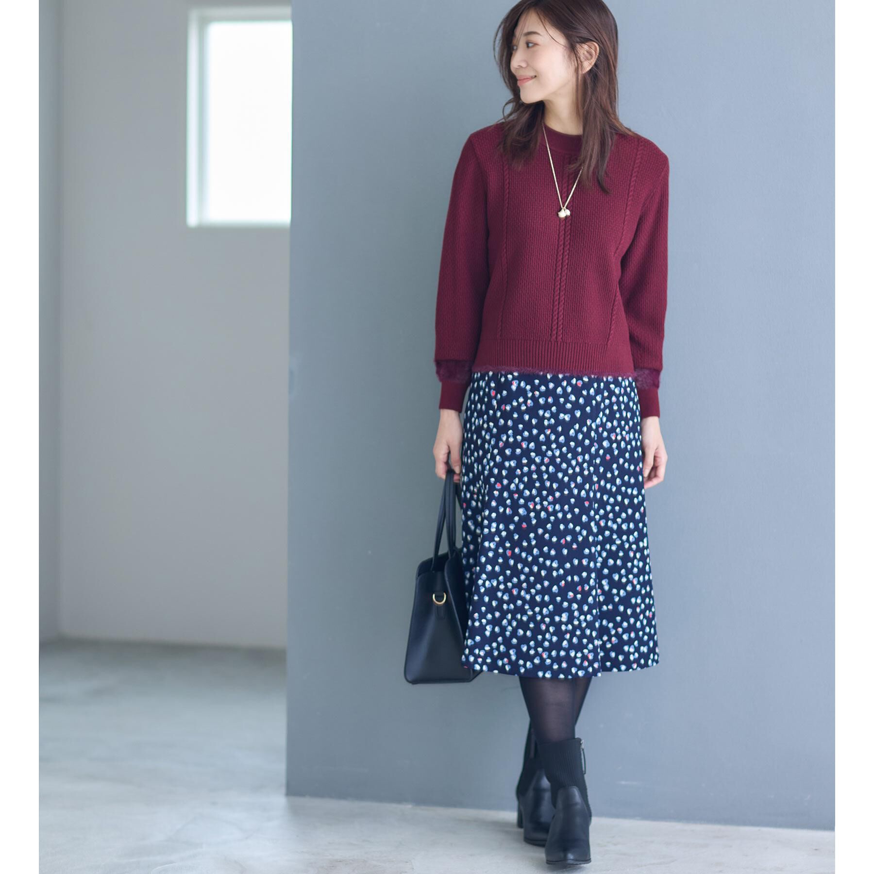 Reflect「ソフトフレアプリントスカート」|スカート|