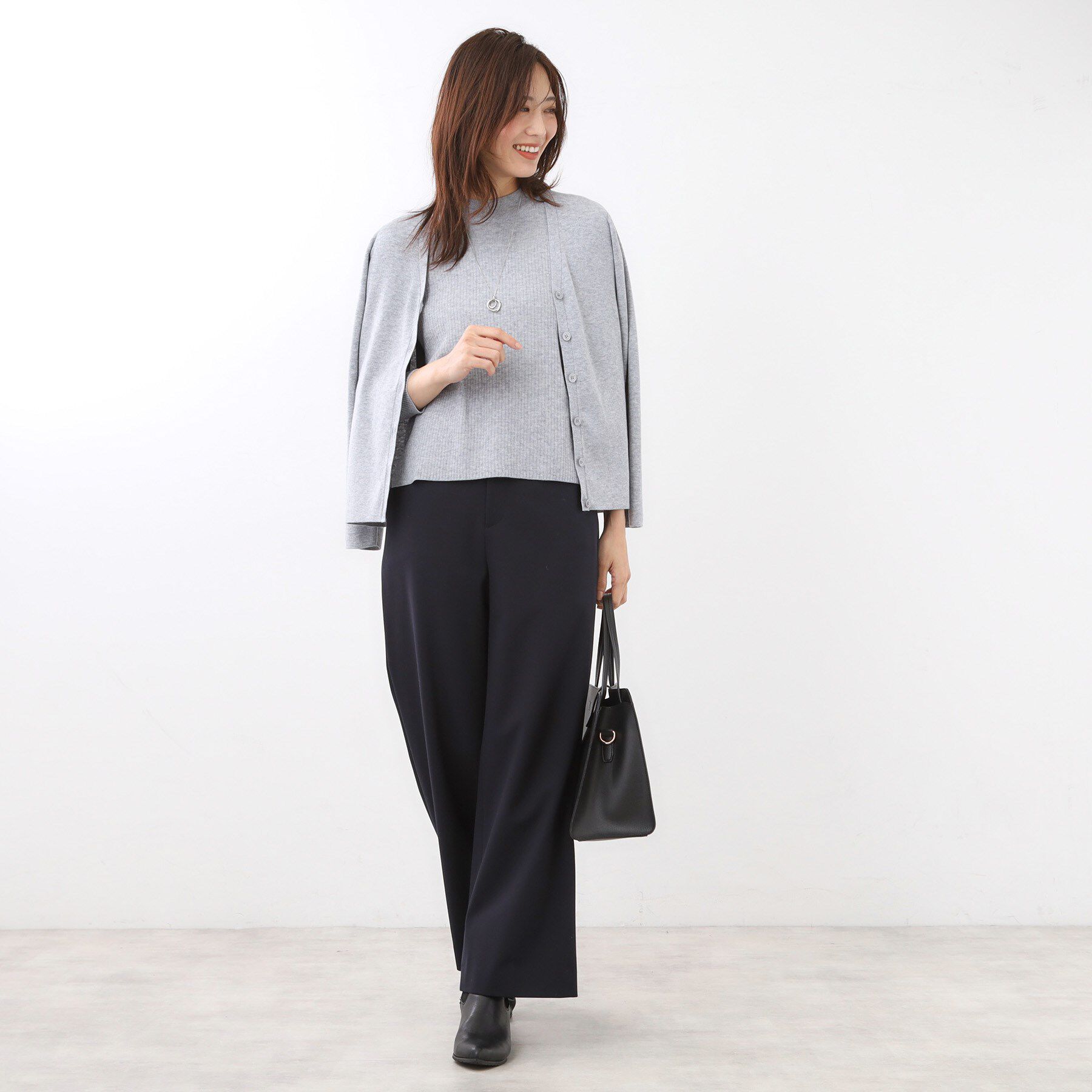 Reflect「【選べる5色／アンサンブル可】Vネックカーディガン」|カーディガン|