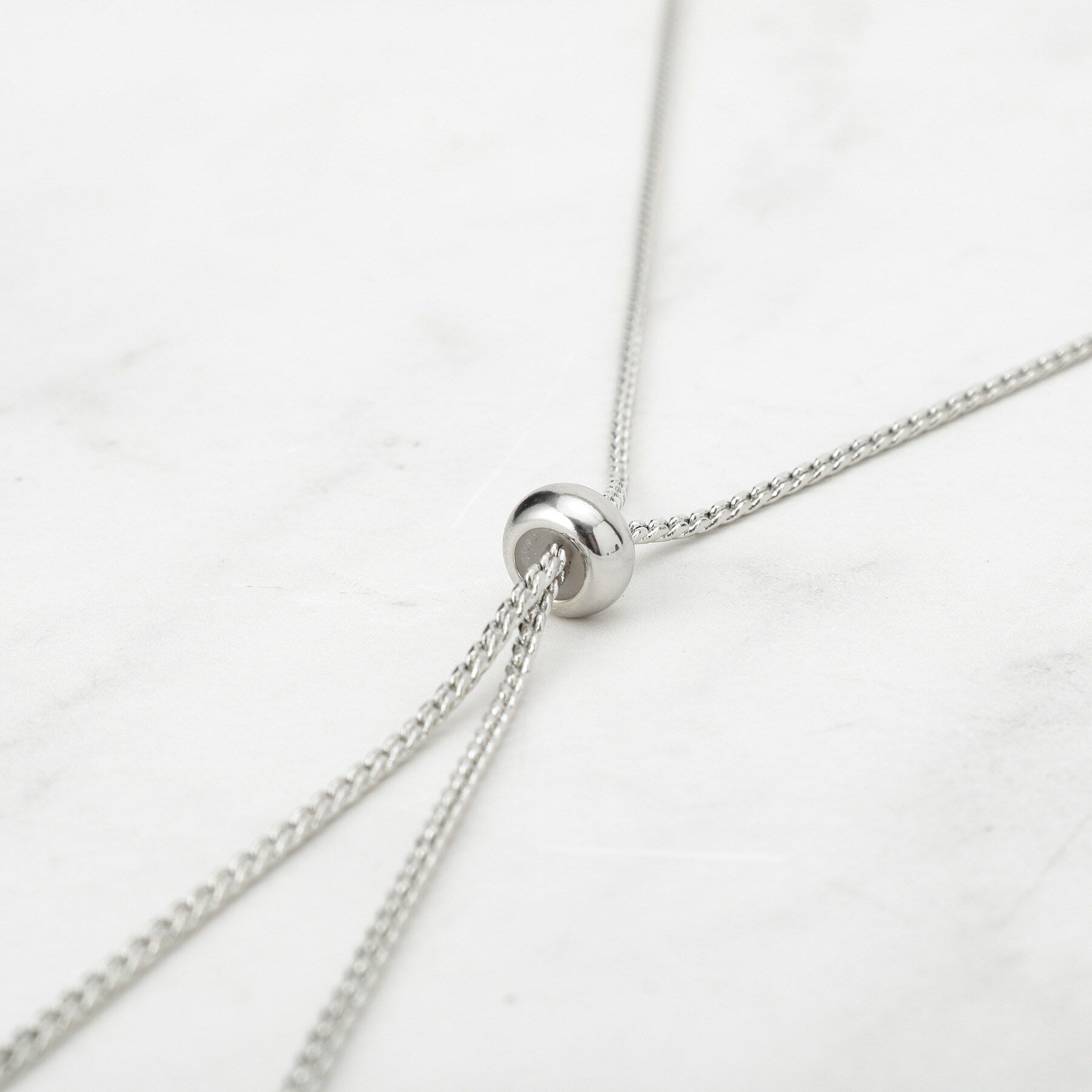 Reflect「【長さ調節可】天然シェル&times;ラリエットデザインネックレス」|ネックレス|