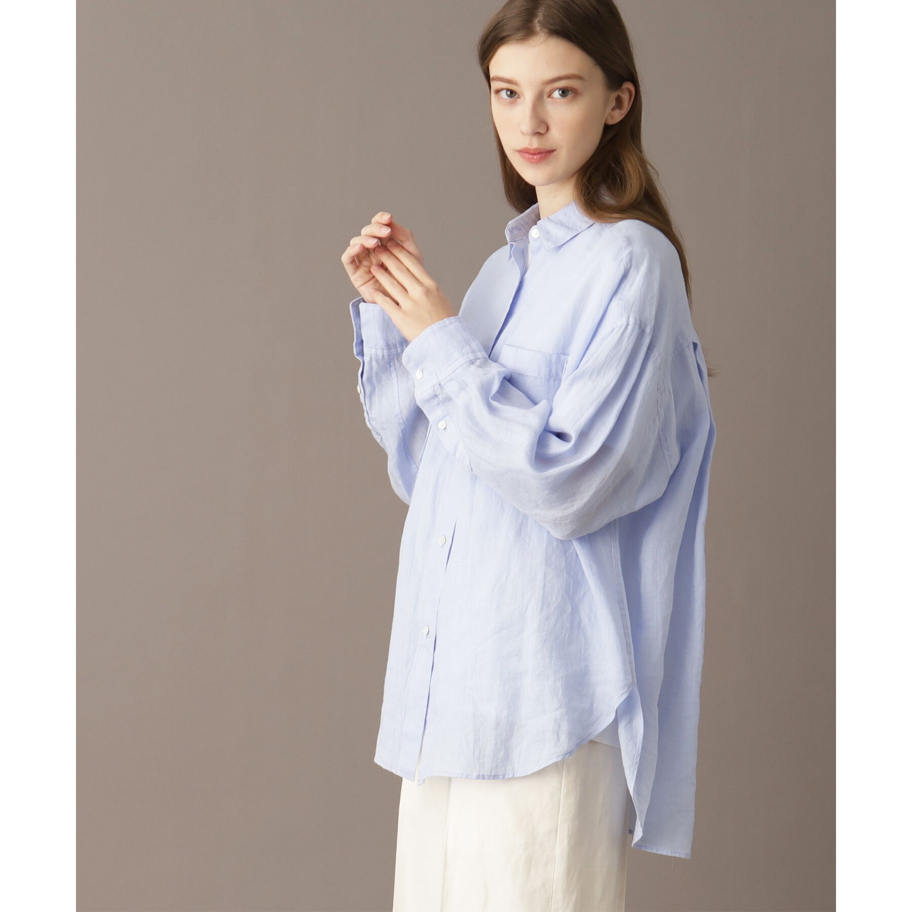 DRESSTERIOR「【人気定番/ラミー100％】ガーメントダイラミーシャツ」|シャツ・ブラウス|