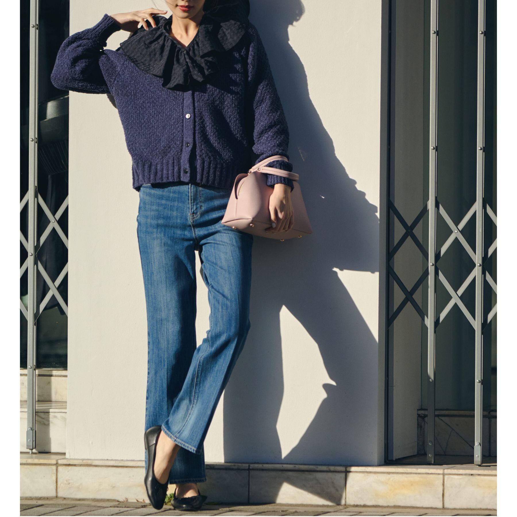 grove「【選べる着丈】美シルエットデニムソフトフレアーパンツ」|デニム|