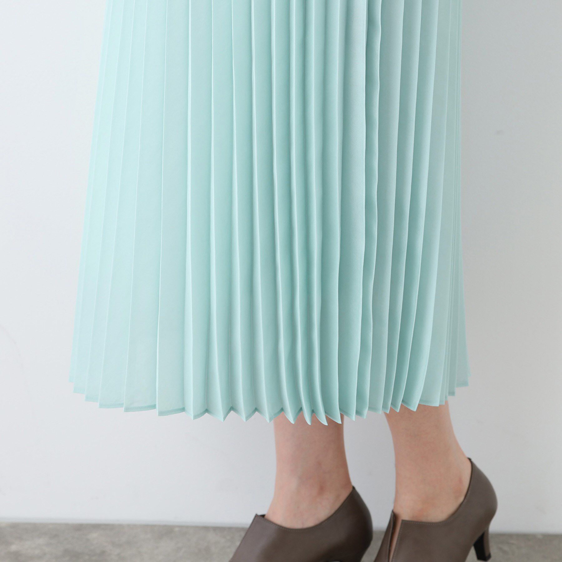 INDIVI「【洗える／ウエストゴム】アコーディオン調プリーツスカート」|スカート|