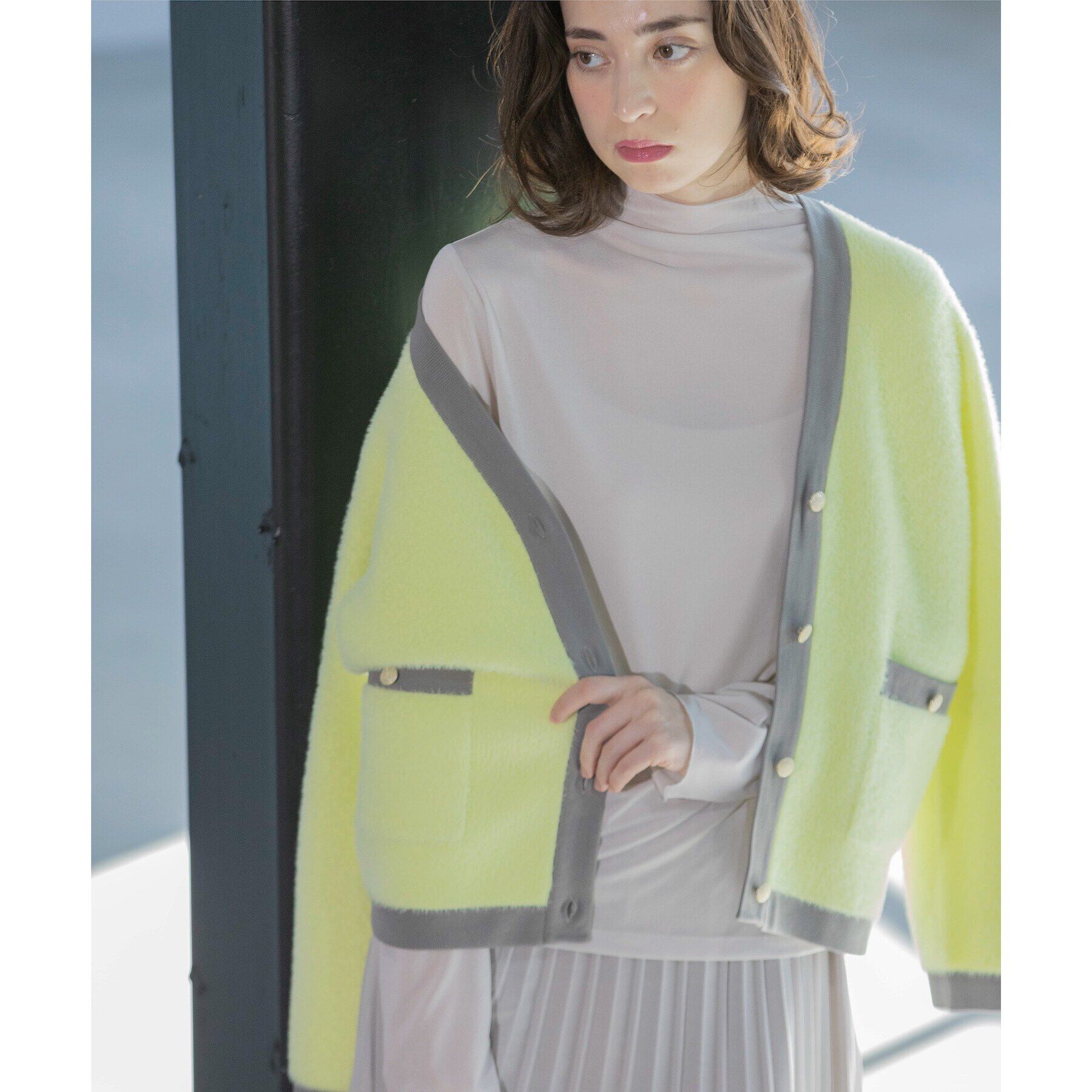 OPAQUE.CLIP「シアーメロウハイネックトップス【洗濯機洗い可】」|Tシャツ・カットソー|ライトグレー(011