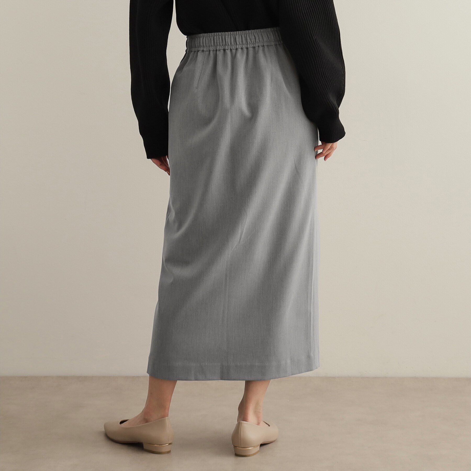 OPAQUE.CLIP「ストレッチイージーナロースカート【洗濯機洗い可】」|スカート|