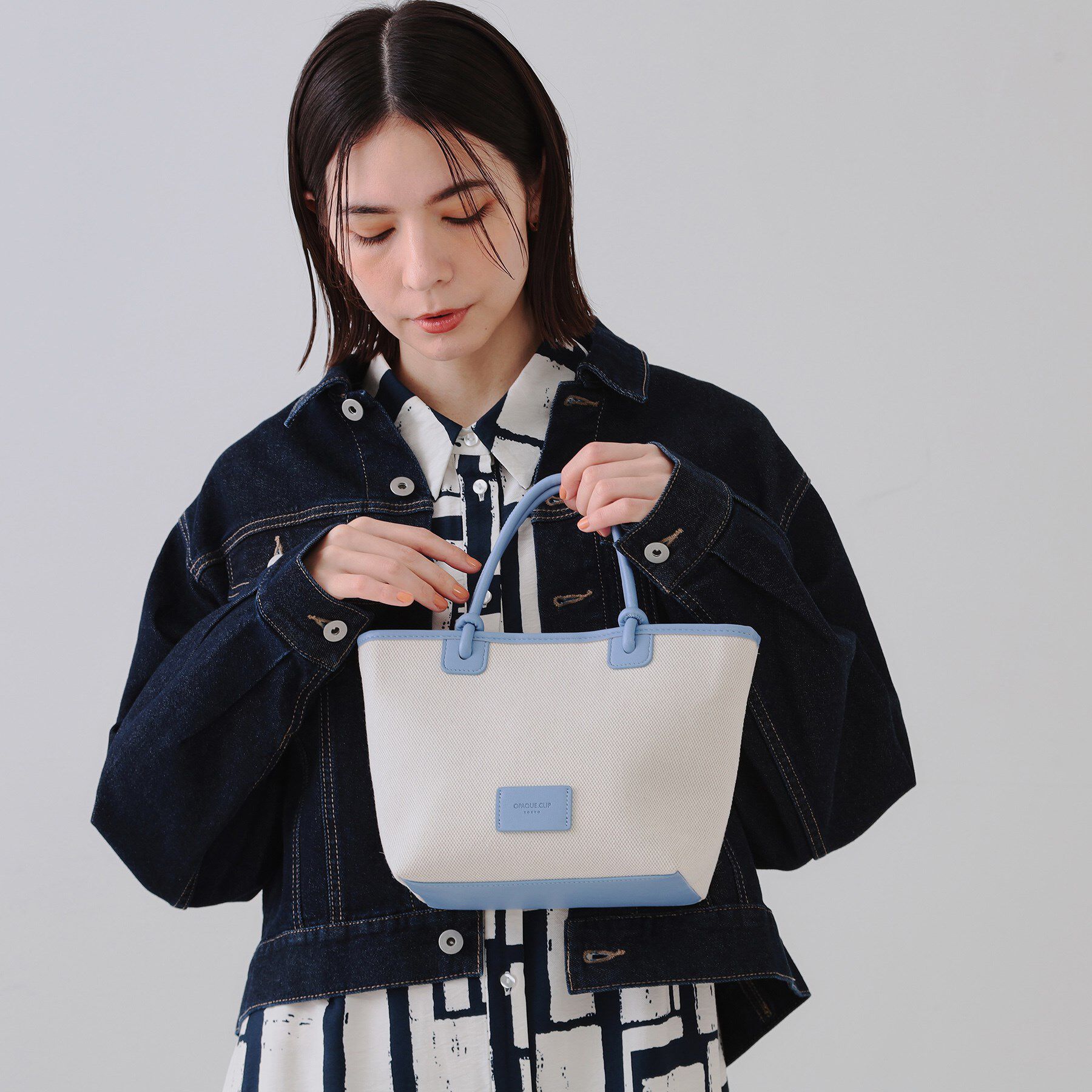 OPAQUE.CLIP「【2WAY】キャンバストリミングトートバッグ」|トートバッグ|