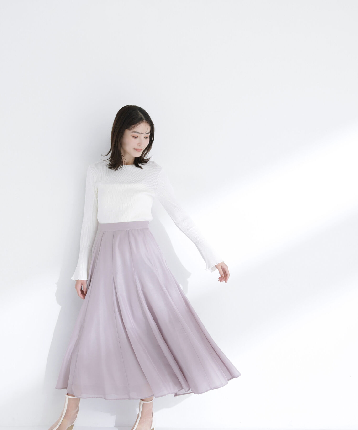  「シャイニーシアーボイルスカート」|スカート|