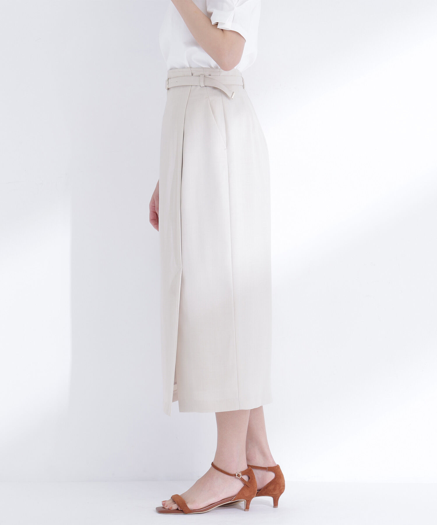  「ベルテッドナロースカート」|スカート|