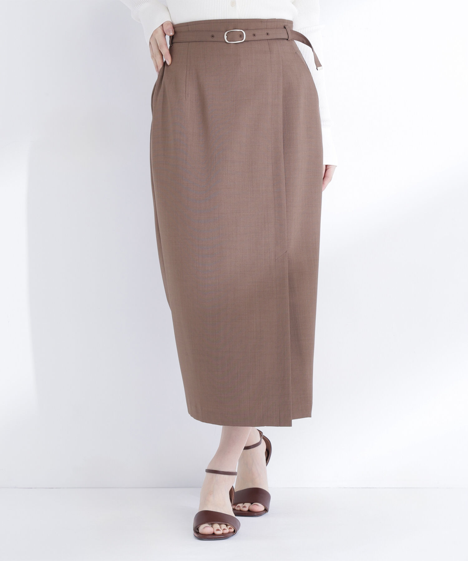  「ベルテッドナロースカート」|スカート|