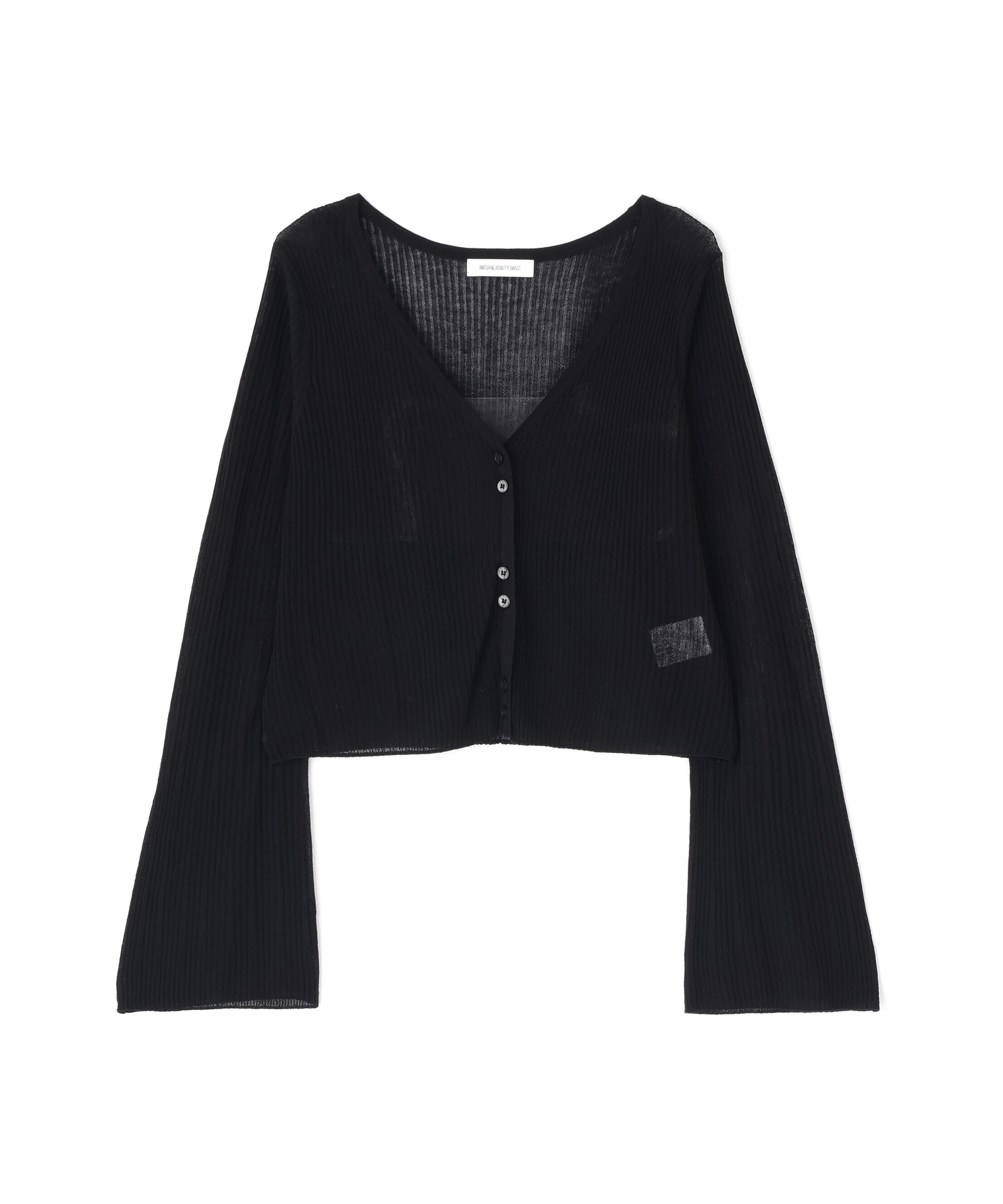  「シアーリブクロップドカーディガン」|ニット・セーター|