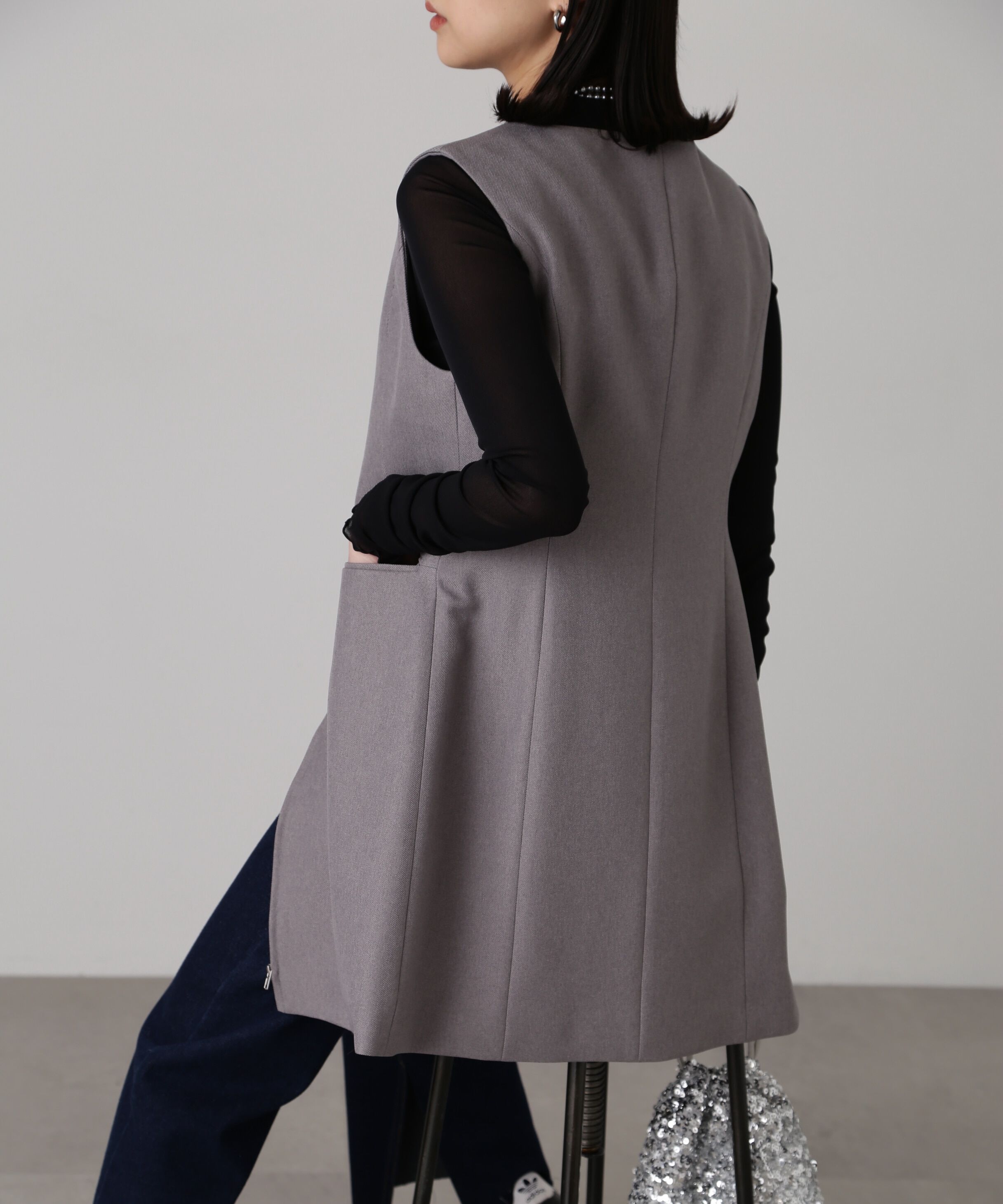  「ジップ使いミニジャンスカ」|ワンピース|