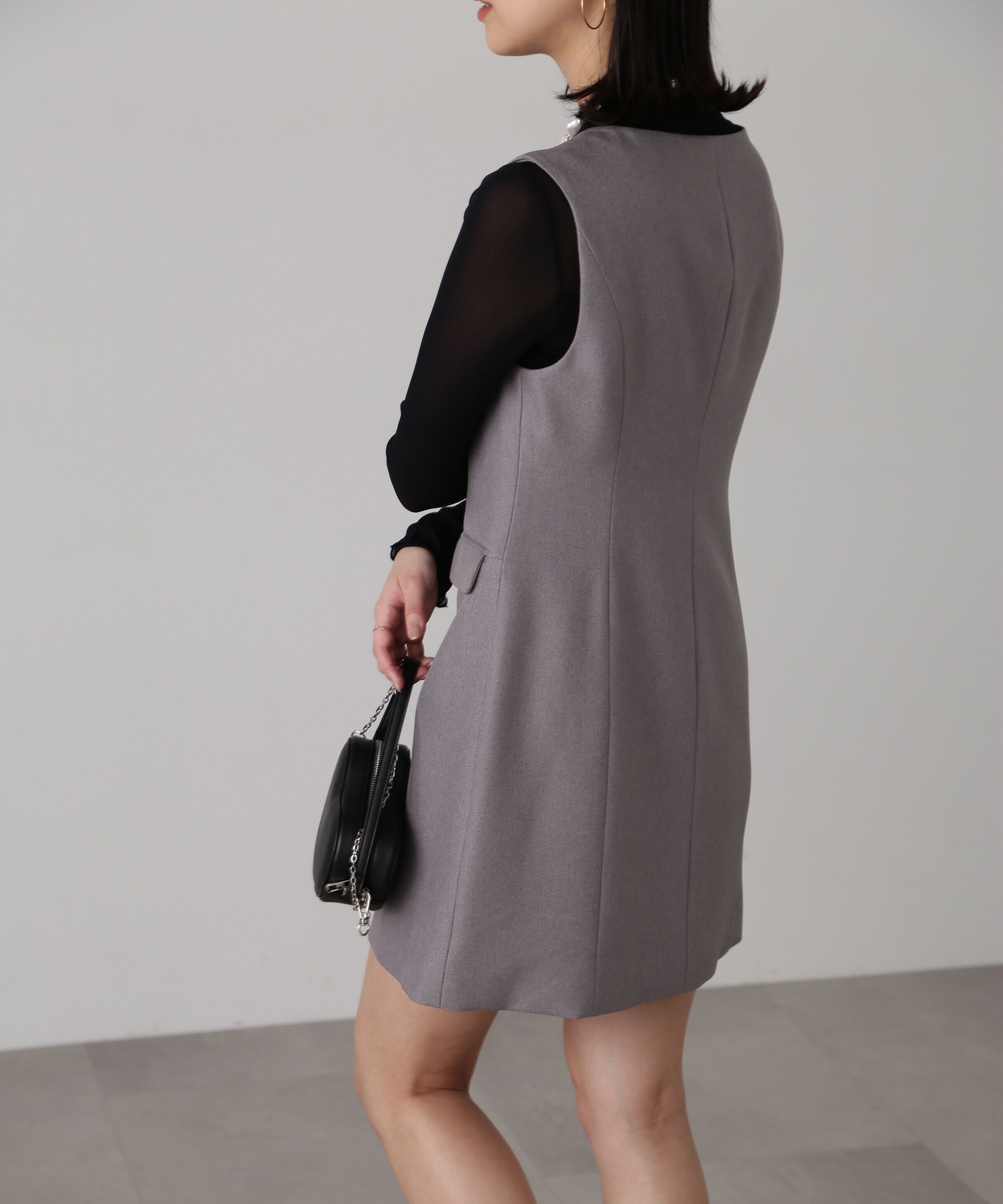  「ジップ使いミニジャンスカ」|ワンピース|