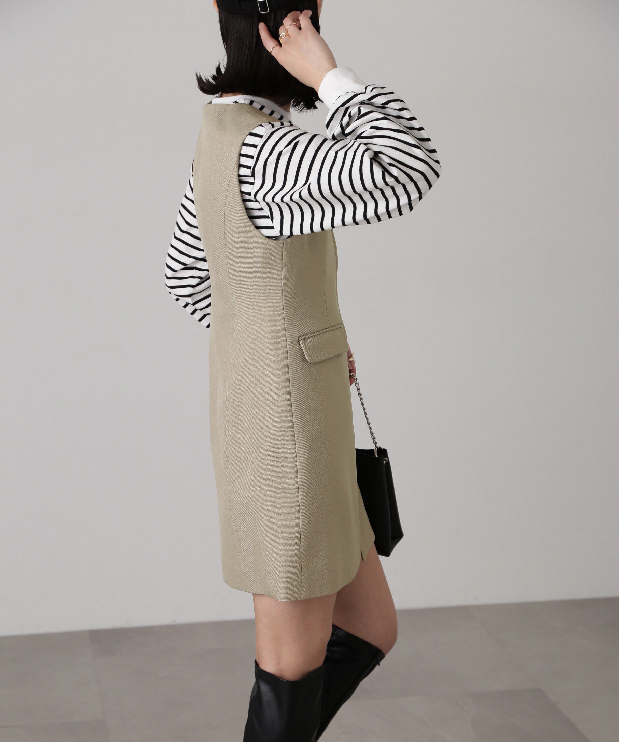  「ジップ使いミニジャンスカ」|ワンピース|