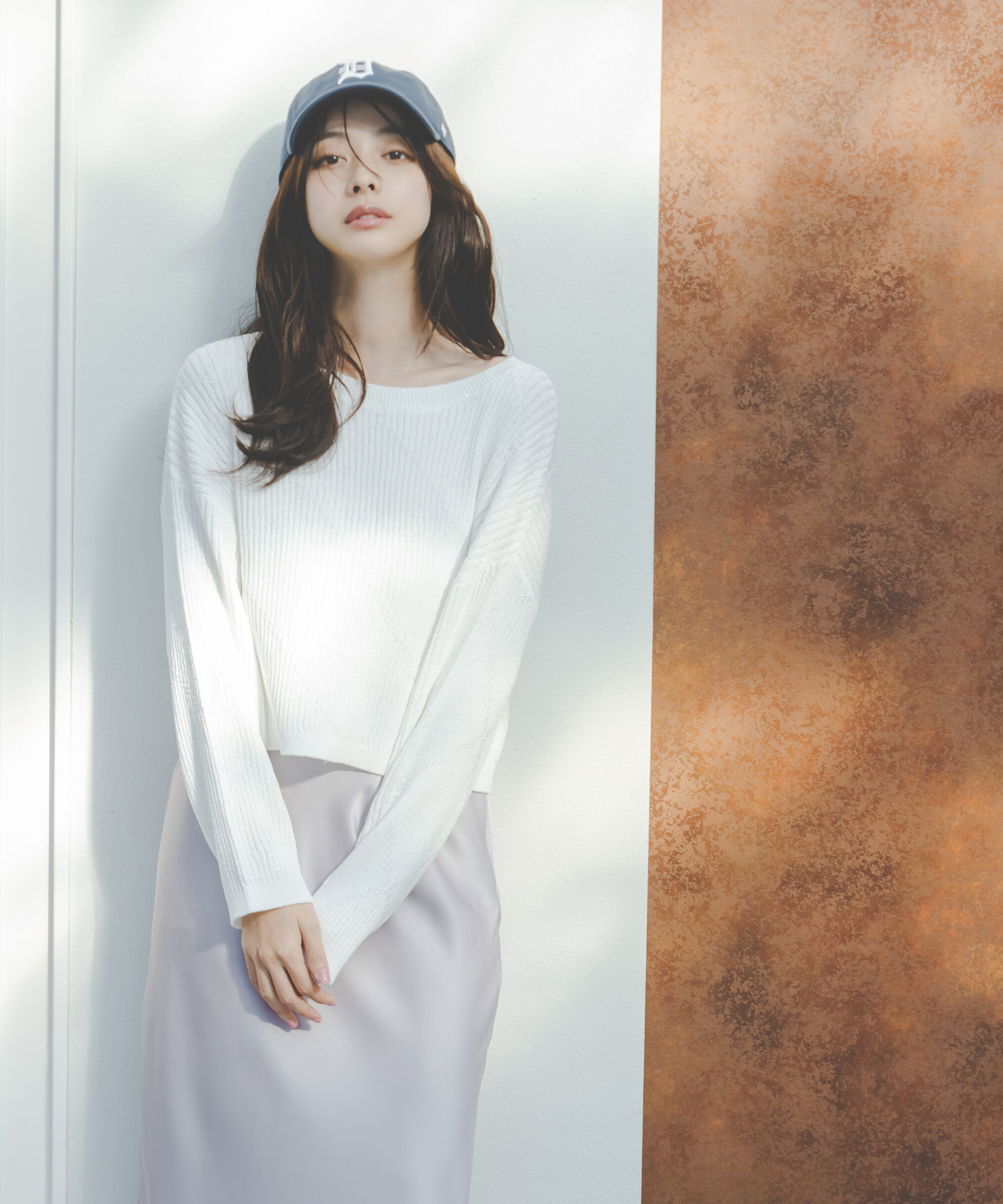 PROPORTION BODY DRESSING「ラメ入りアイレットボクシーニット」|ニット・セーター|エクリュ1