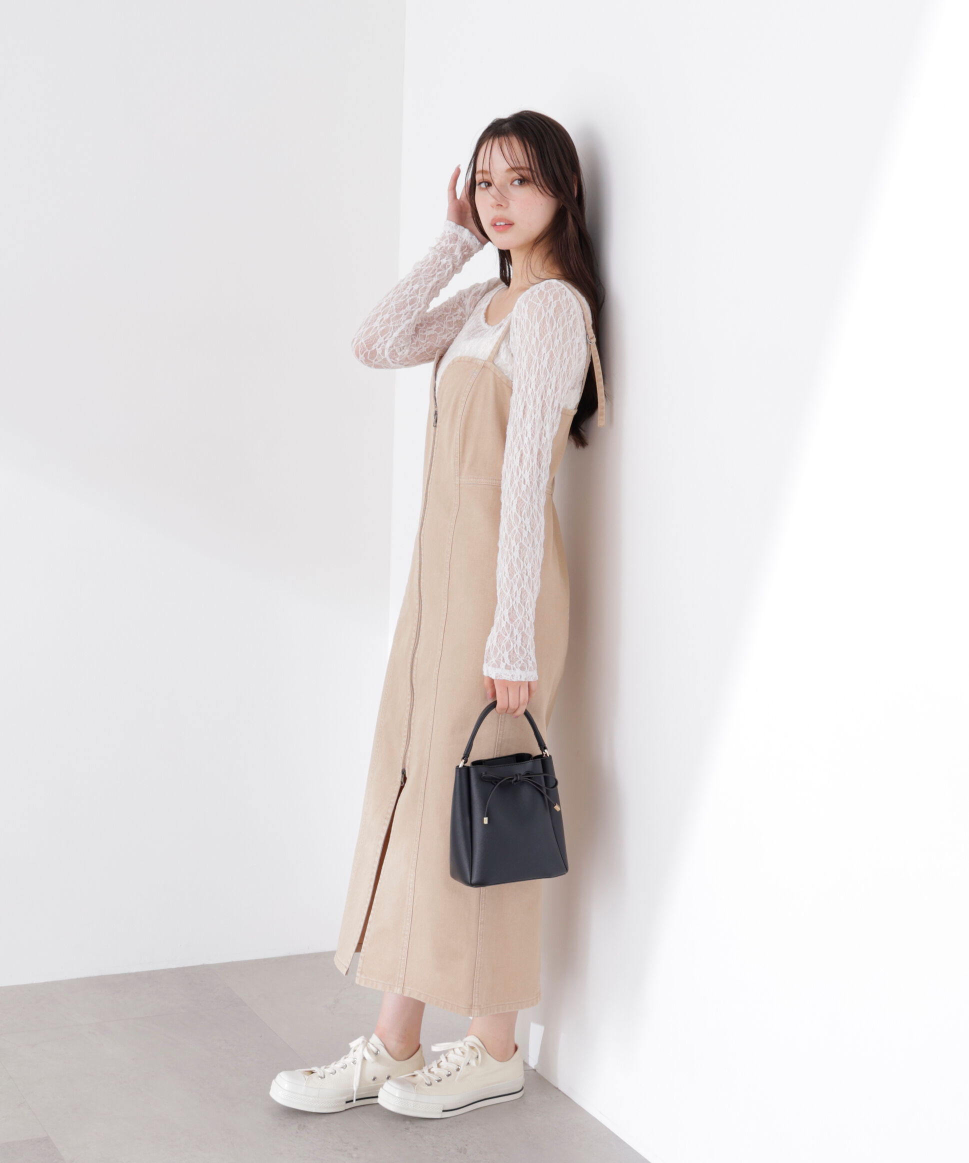 PROPORTION BODY DRESSING「〈a/mie〉デニムジャンスカ　26SS」|ワンピース|