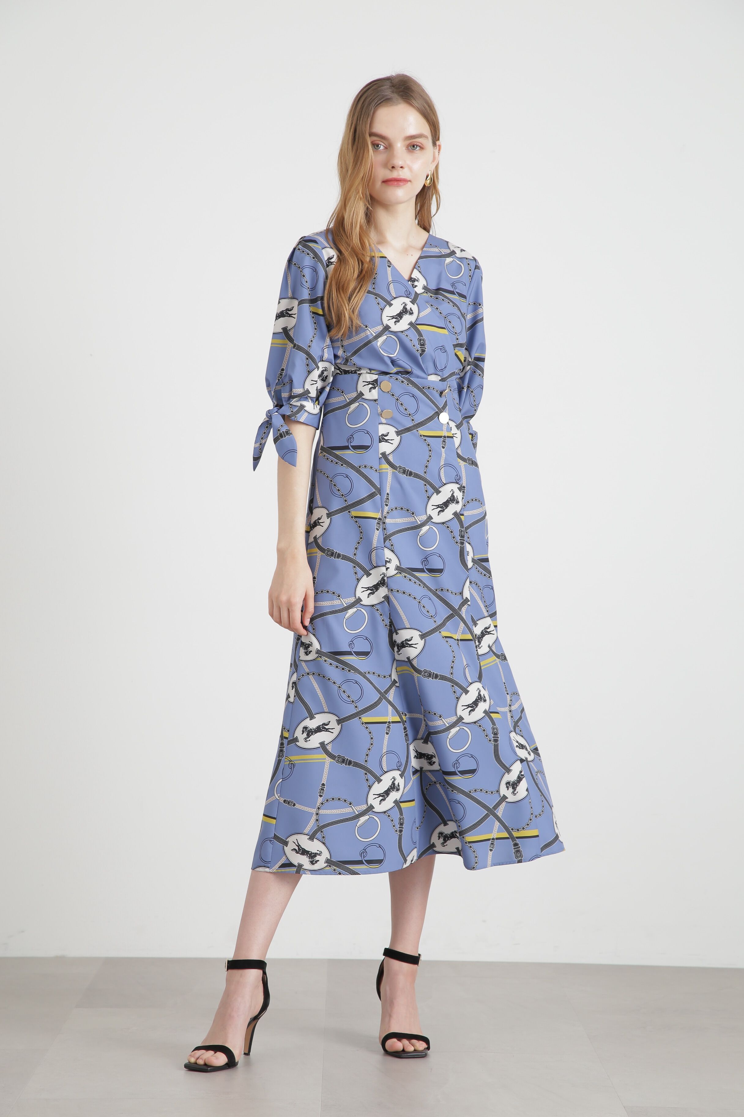  「◆ホースプレートプリントマーメイドワンピース」|ワンピース|