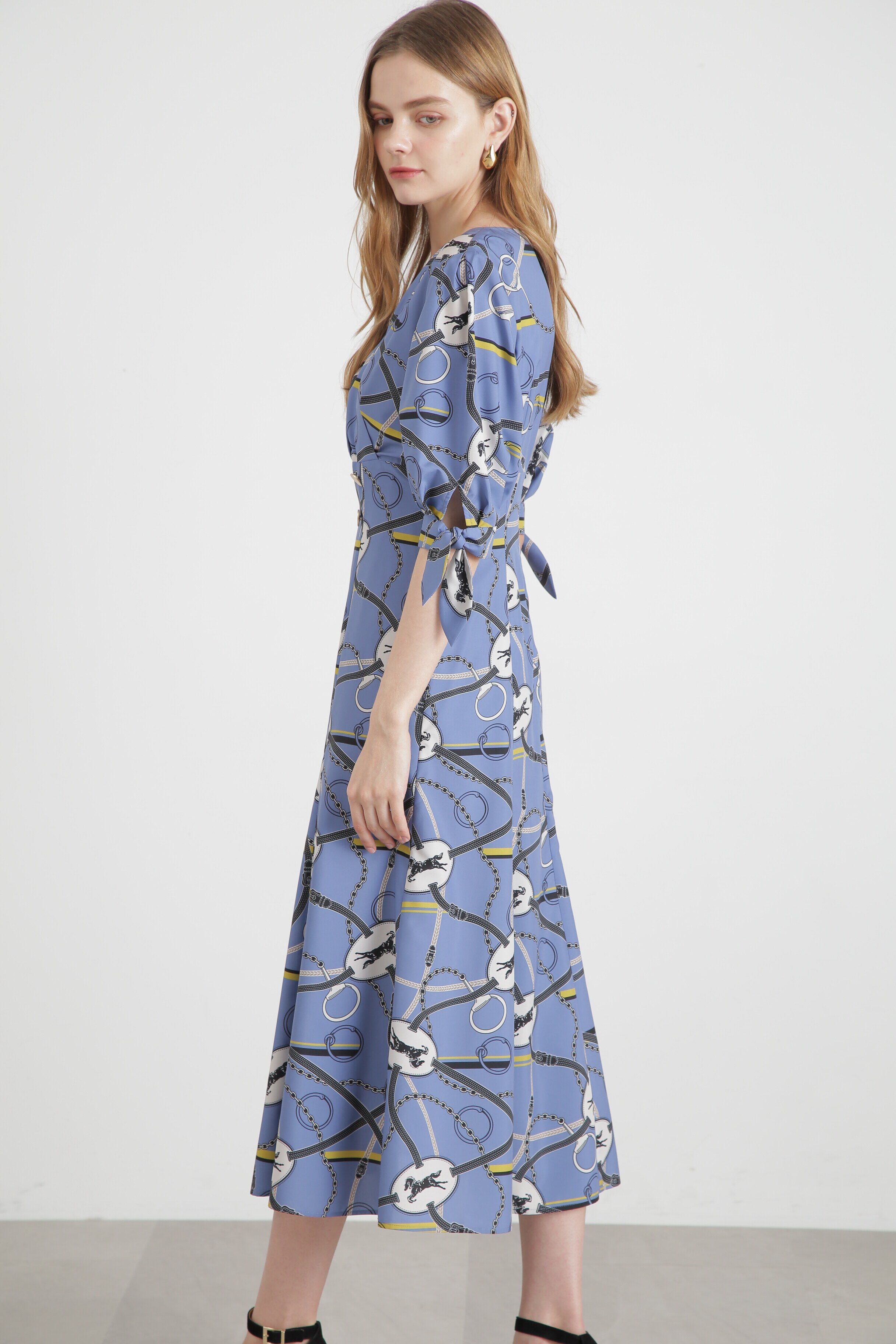  「◆ホースプレートプリントマーメイドワンピース」|ワンピース|