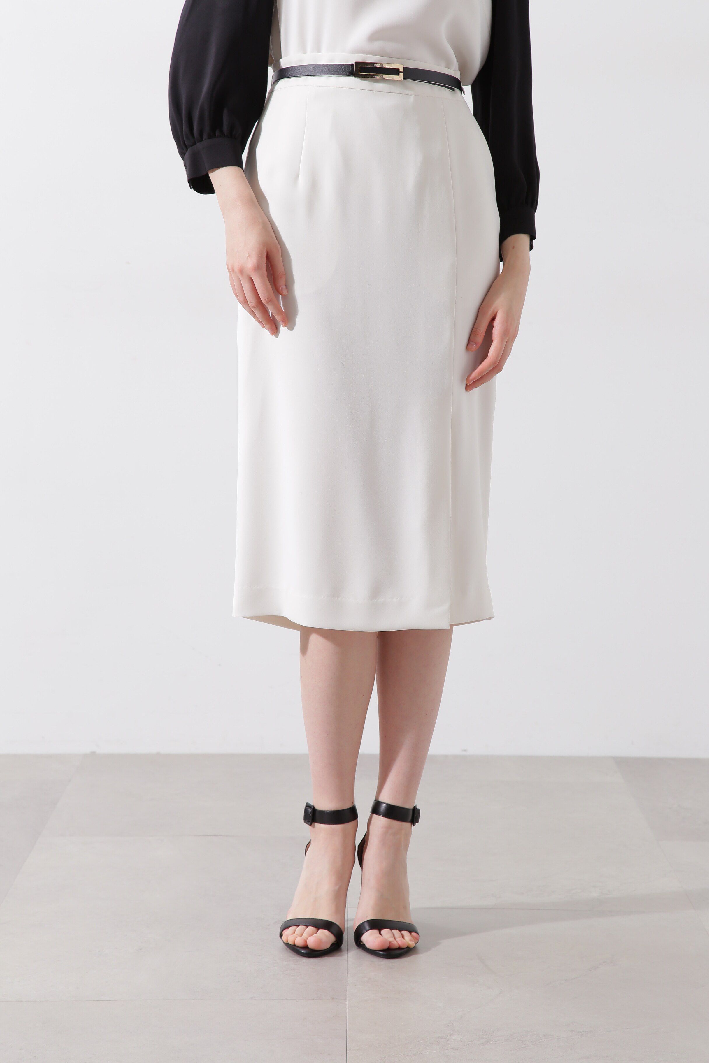  「◆リバーシブルベルトスカート」|スカート|エクリュ1