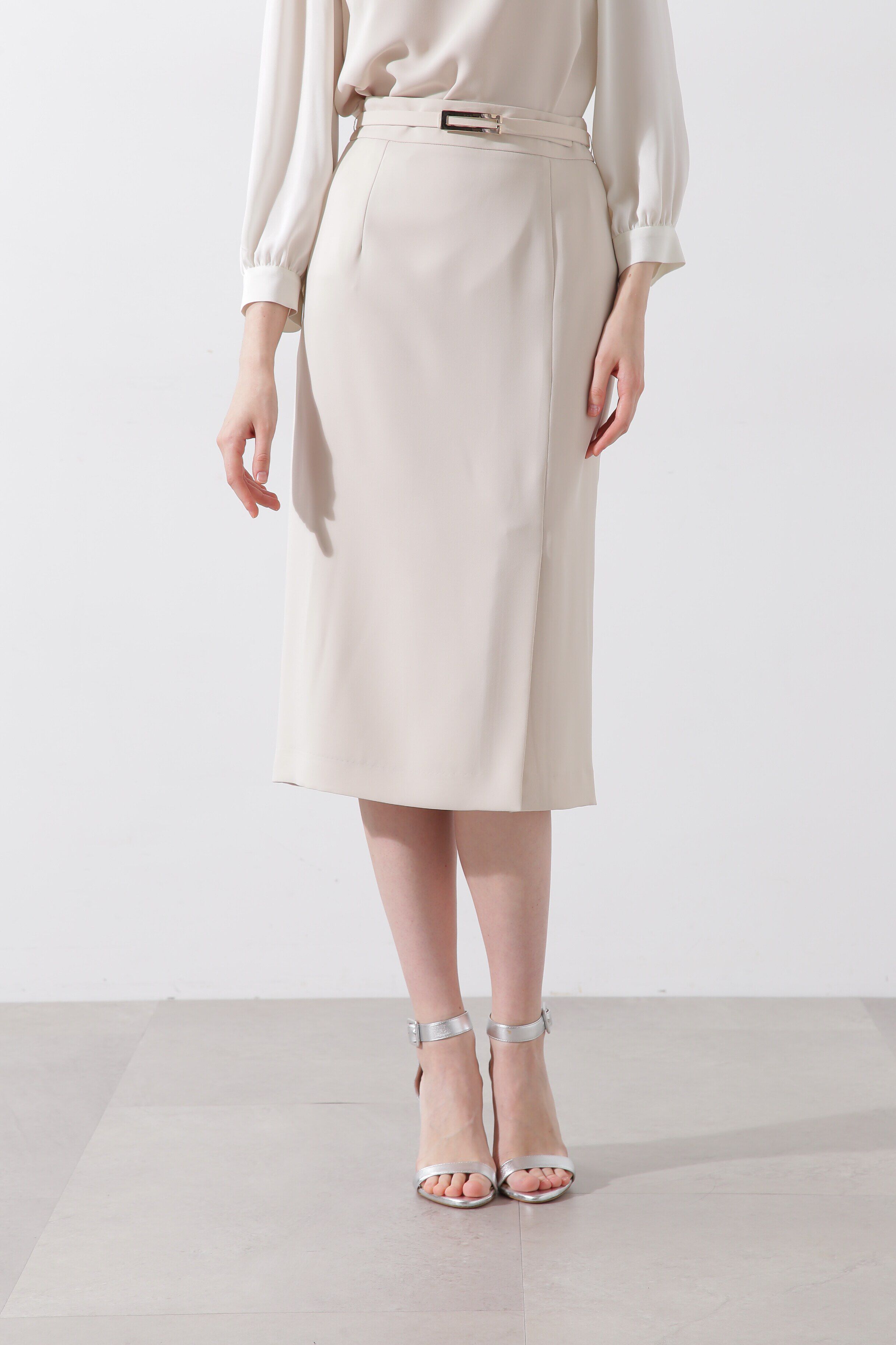  「◆リバーシブルベルトスカート」|スカート|ベージュ