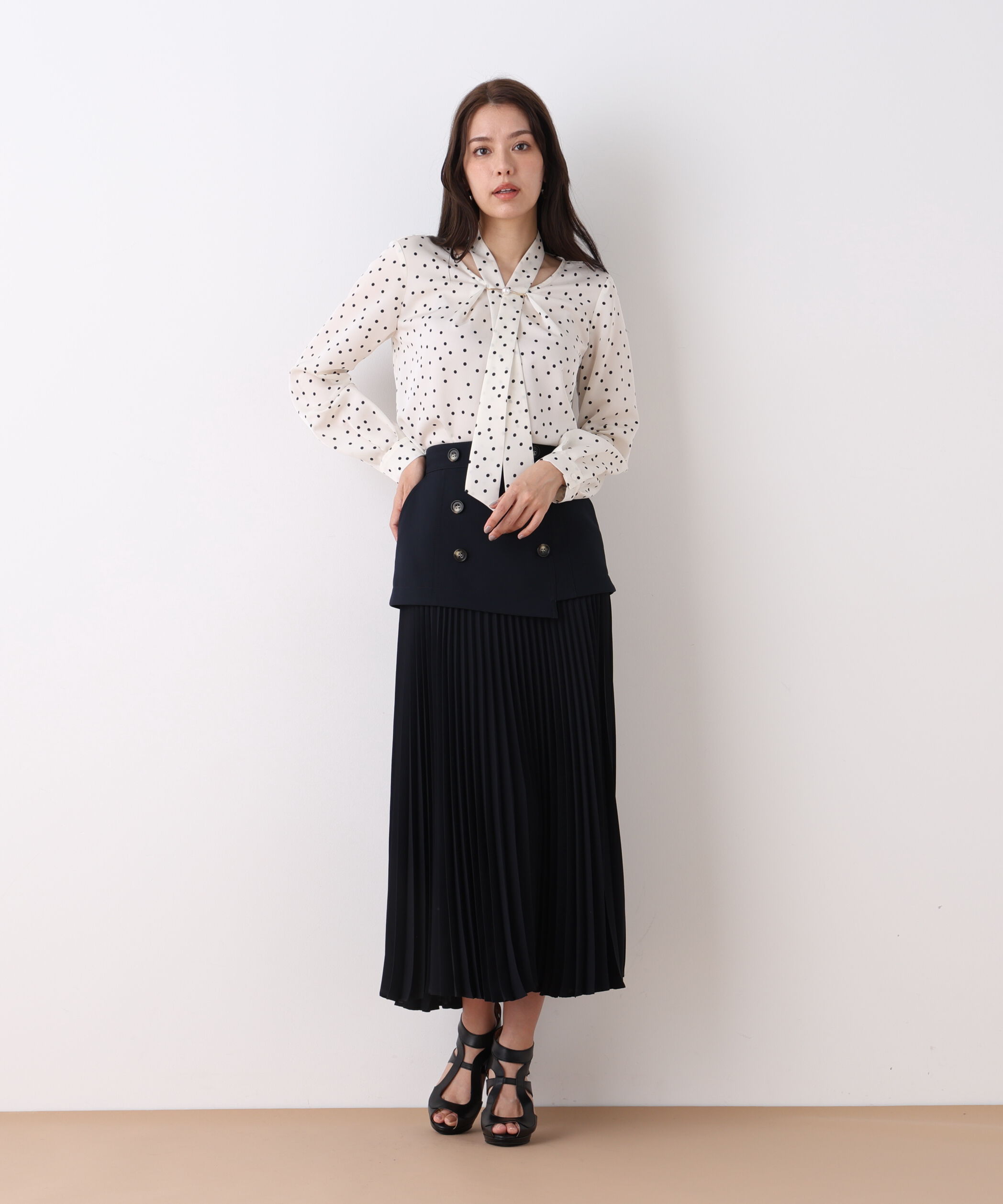  「ソフトオックスプリーツスカート」|スカート|